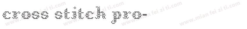 cross stitch pro字体转换